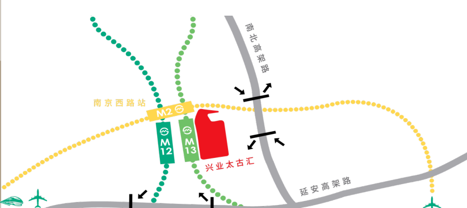 上海兴业太古汇广场地图_上海兴业太古汇附近地铁_