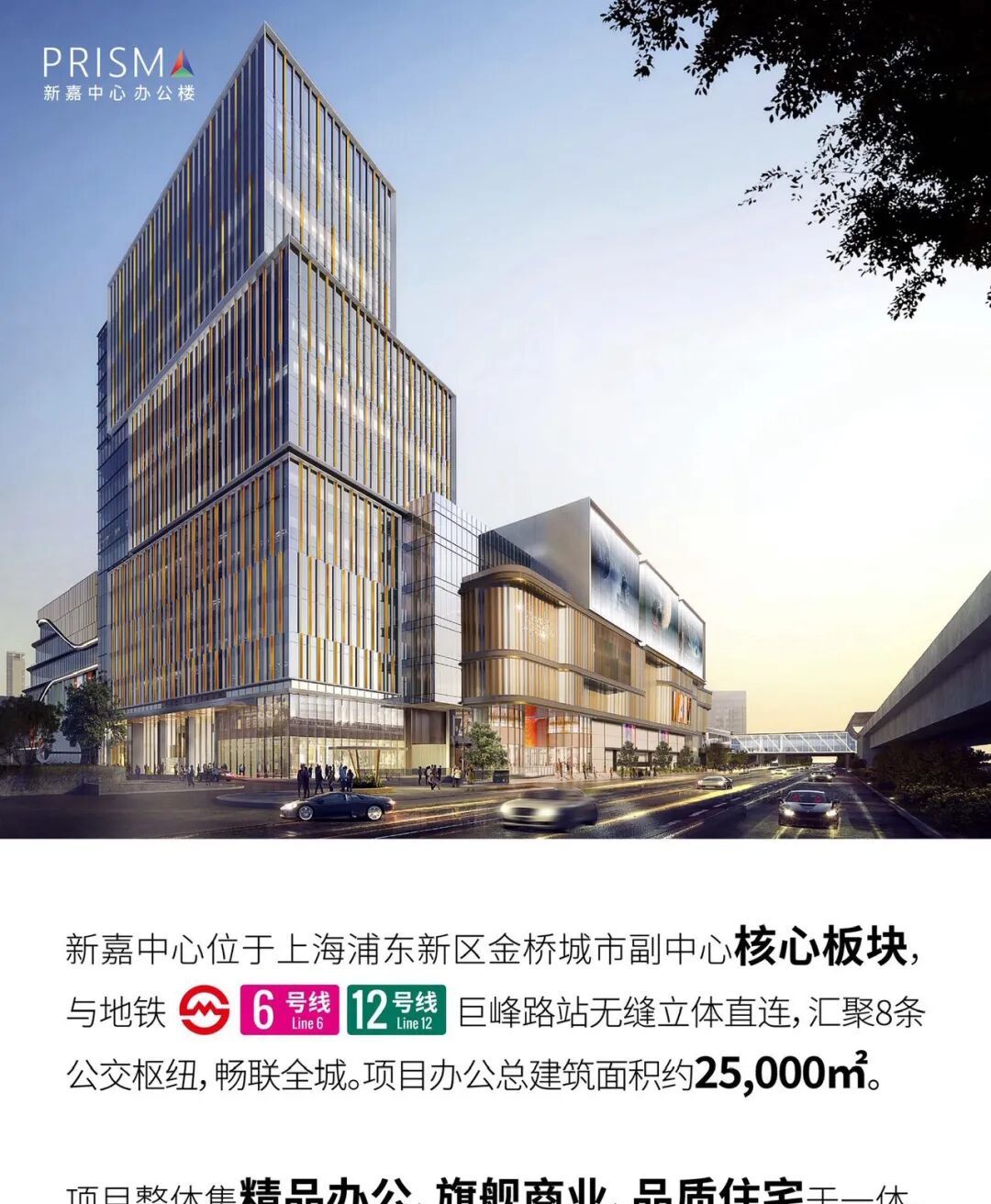 新嘉中心｜金桥核心地标办公！43万方超级TOD，解锁高阶商务新体验