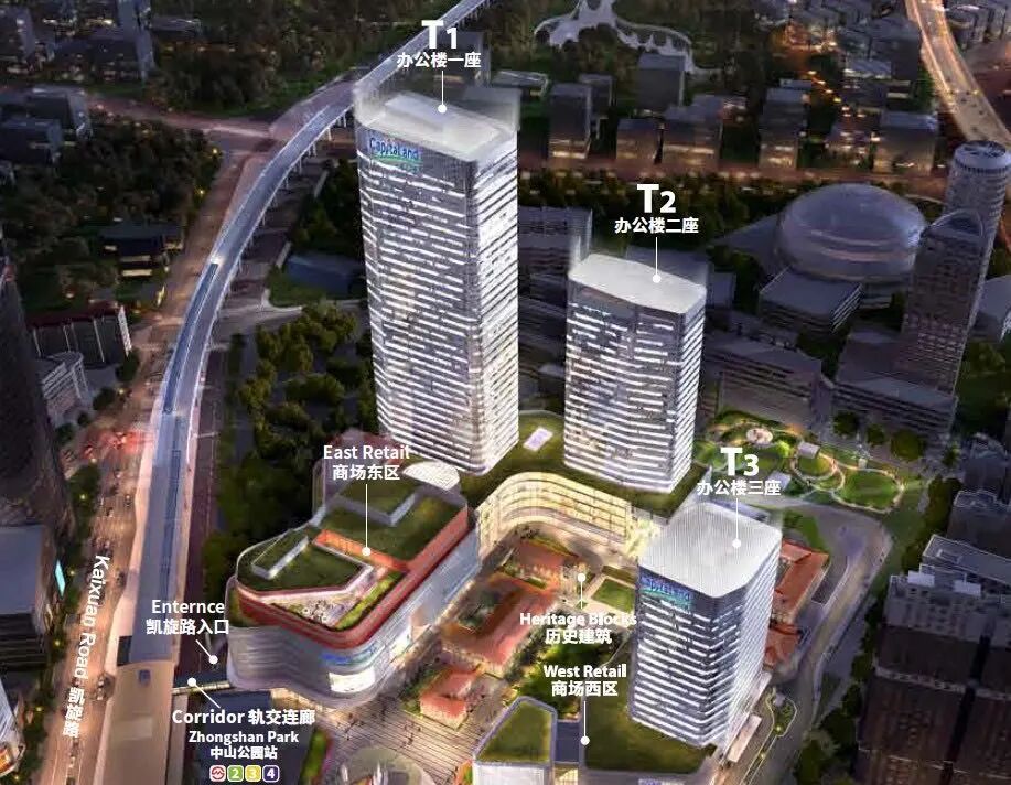 长宁·来福士广场：中山公园地标，甲级办公楼出租信息